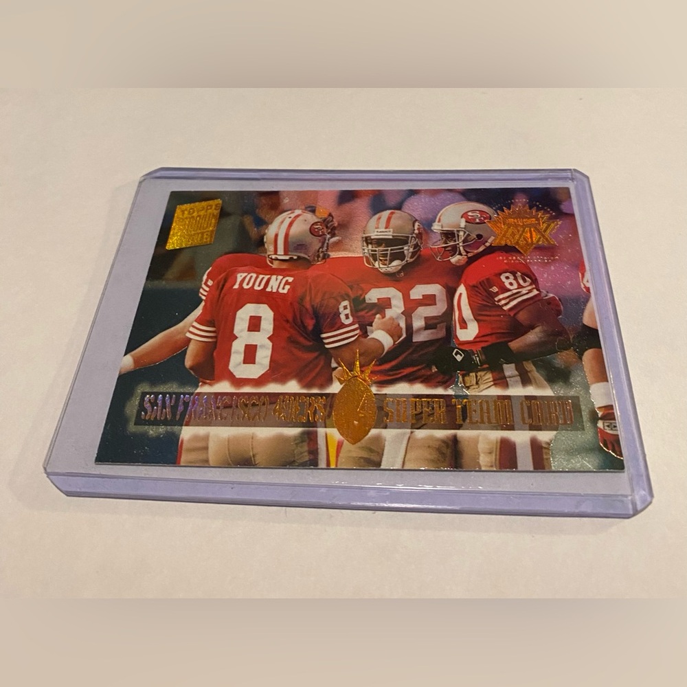 San Francisco 94 Topps Stadium Club Super Team Card Steve Young Jerry Rice